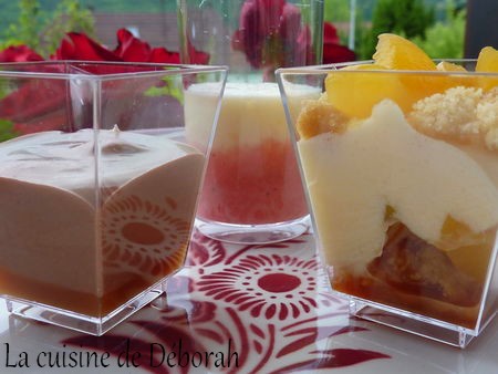 Trilogie de verrines: Mousse citron / Mousse chocolat / Tiramisu abricots Cuisine de Deborah Trilogie de verrines: Mousse citron / Mousse chocolat / Tiramisu abricots Cuisine de Deborah