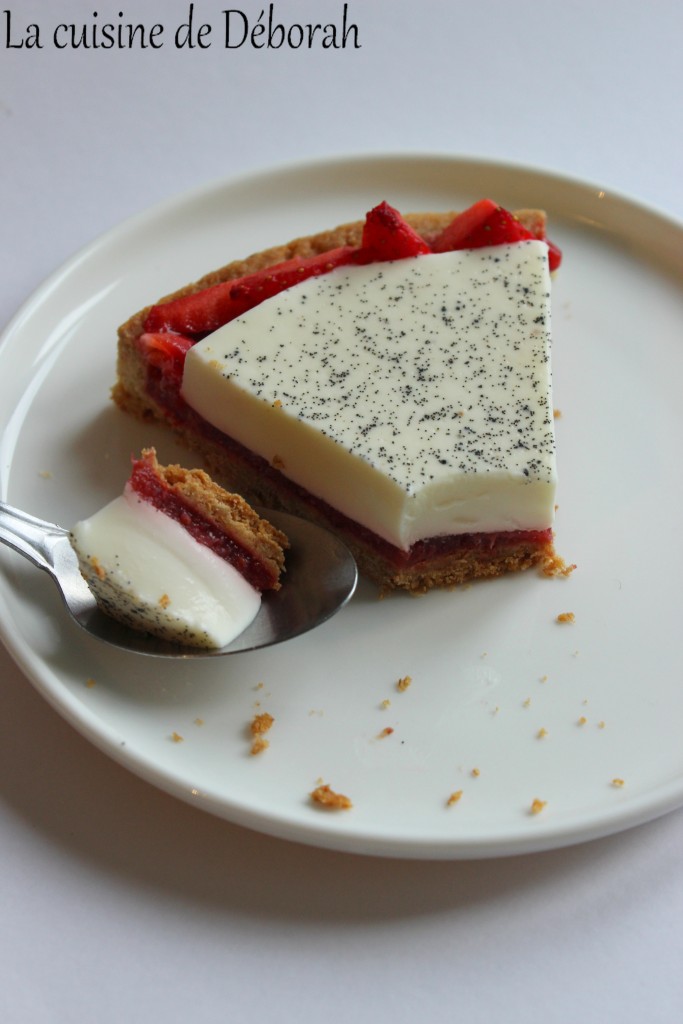 Tarte panna cotta aux fraises Cuisine de Deborah