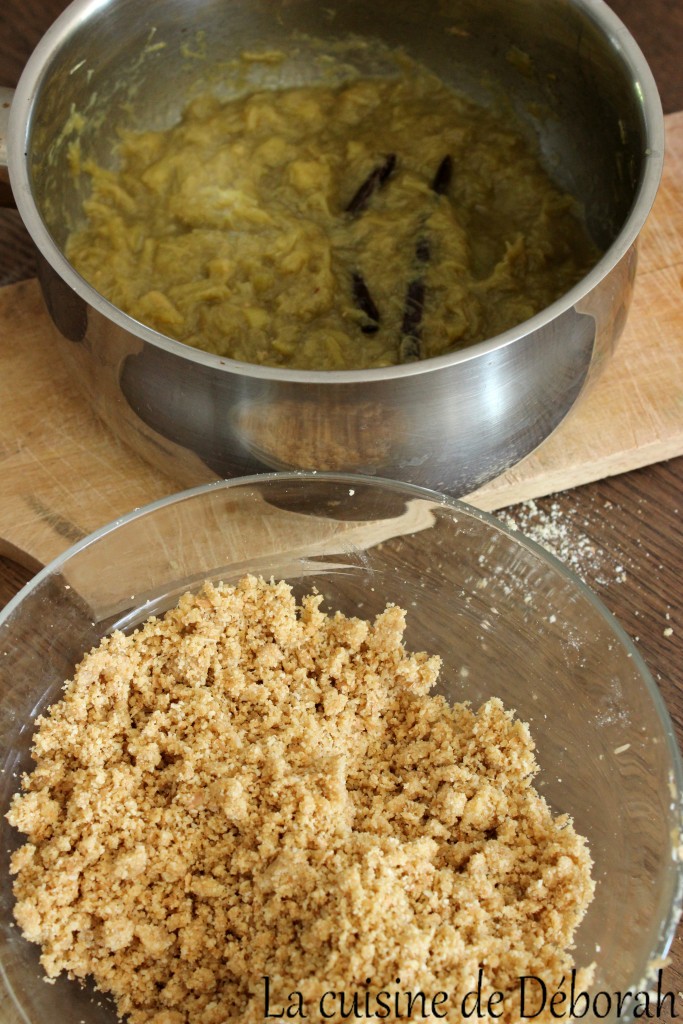 Verrines rhubarbe vanille et crumble Cuisine de deborah