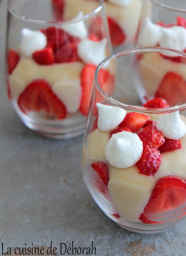 Verrines façon tarte aux fraises   Cuisine de Déborah