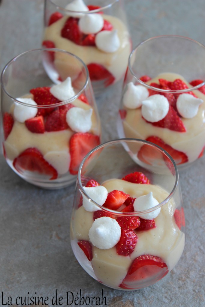 Verrines façon tarte aux fraises   Cuisine de Déborah
