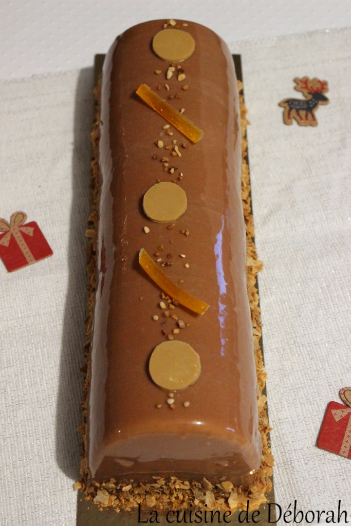 Bûche mandarine-caramélia La cuisine de Deborah
