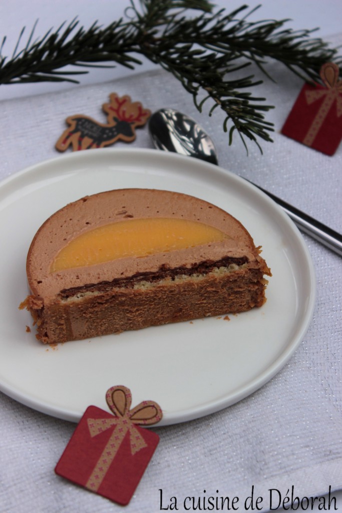 Bûche mandarine-caramélia La cuisine de Deborah