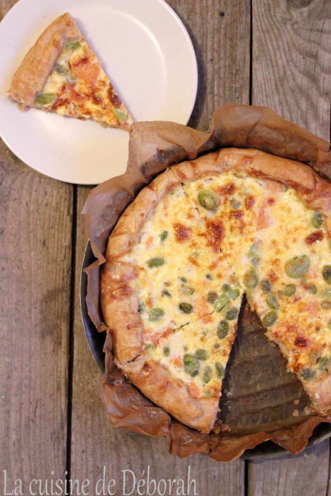 Quiche aux fèves et au saumon Cuisine de deborah Quiche aux fèves et au saumon Cuisine de deborah