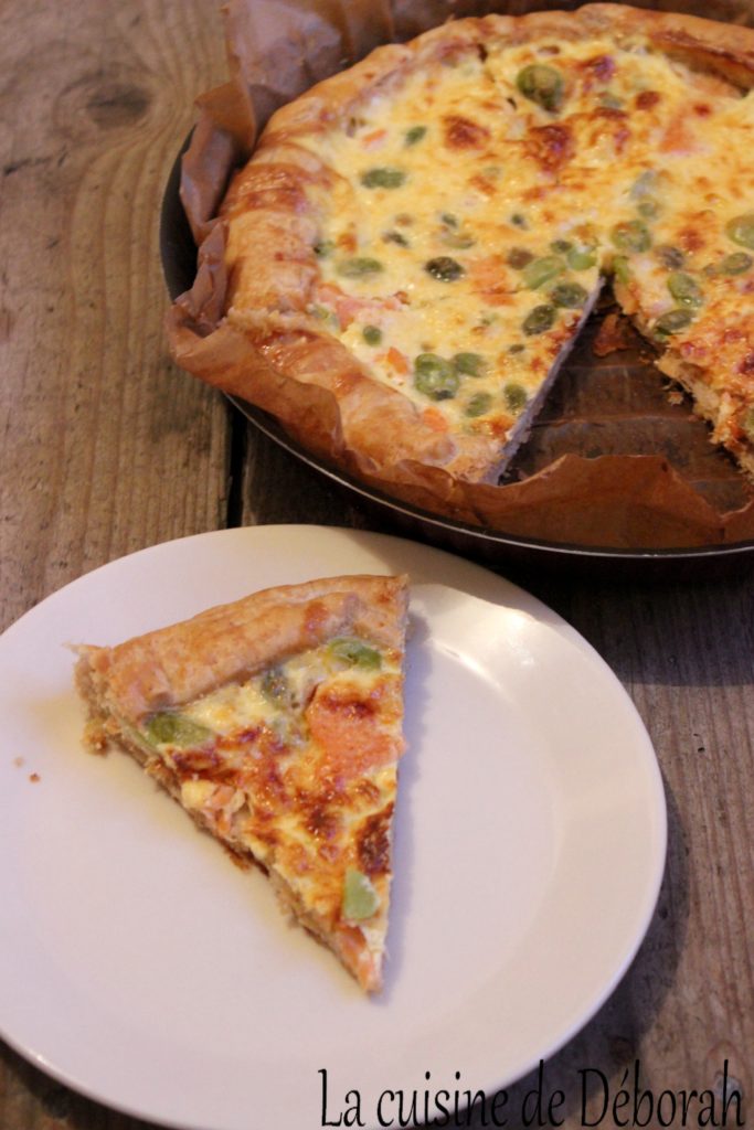 Quiche aux fèves et au saumon Cuisine de deborah Quiche aux fèves et au saumon Cuisine de deborah