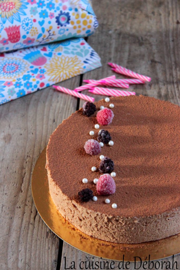 Entremets chocolat et fruits rouges la cuisine de deborah