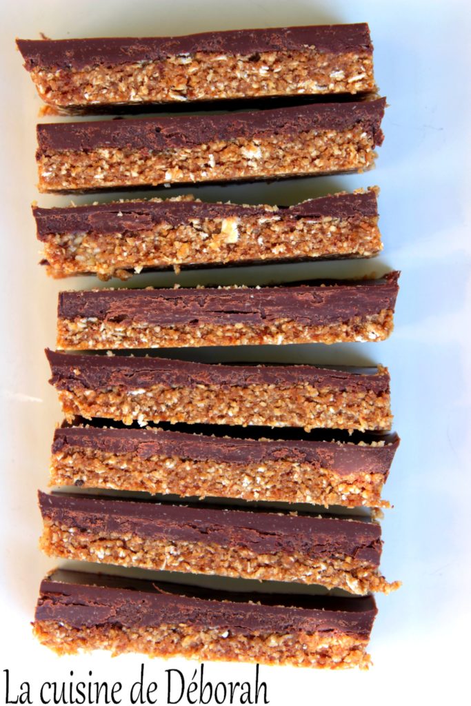Barres crues, avoine chocolat et tahini Cuisine de Déborah