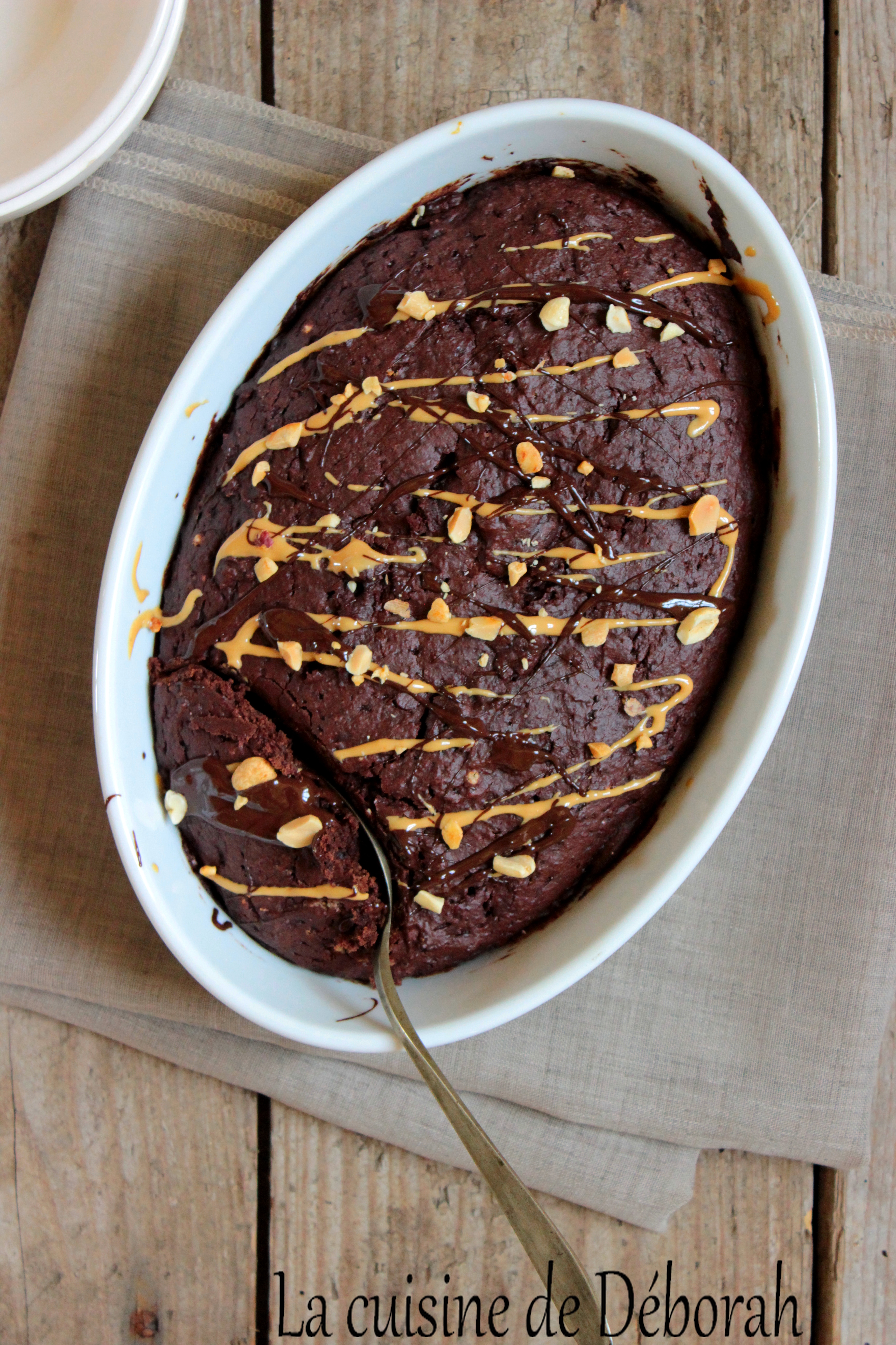 Brownie Chocolat Et Beurre De Cacahuète - La Cuisine De Déborah