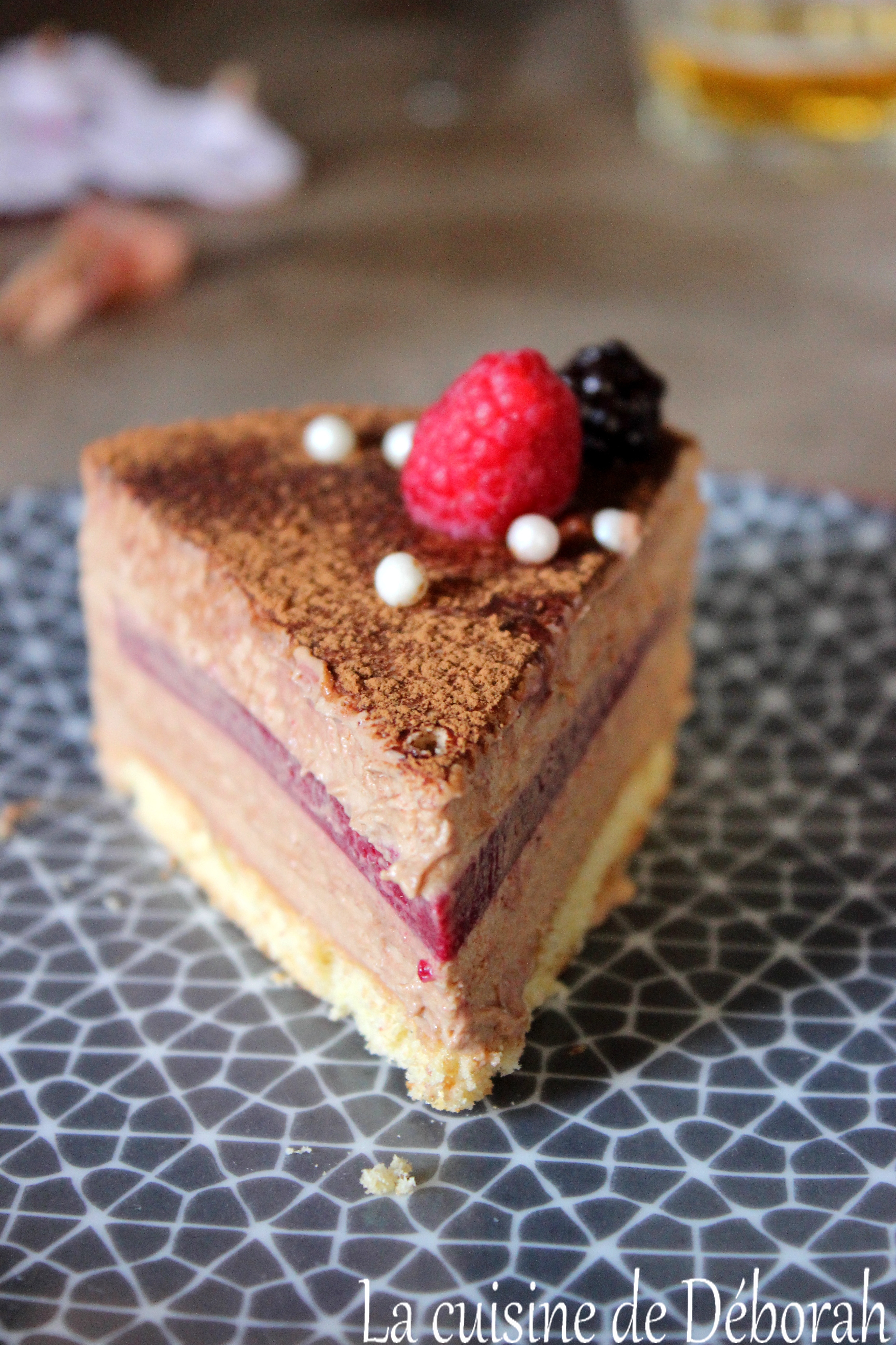 Entremets chocolat et fruits rouges - La cuisine de Déborah